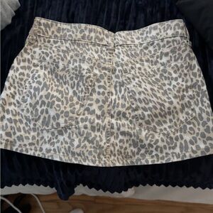 Hollister Gray Animal Print Mini Skirt